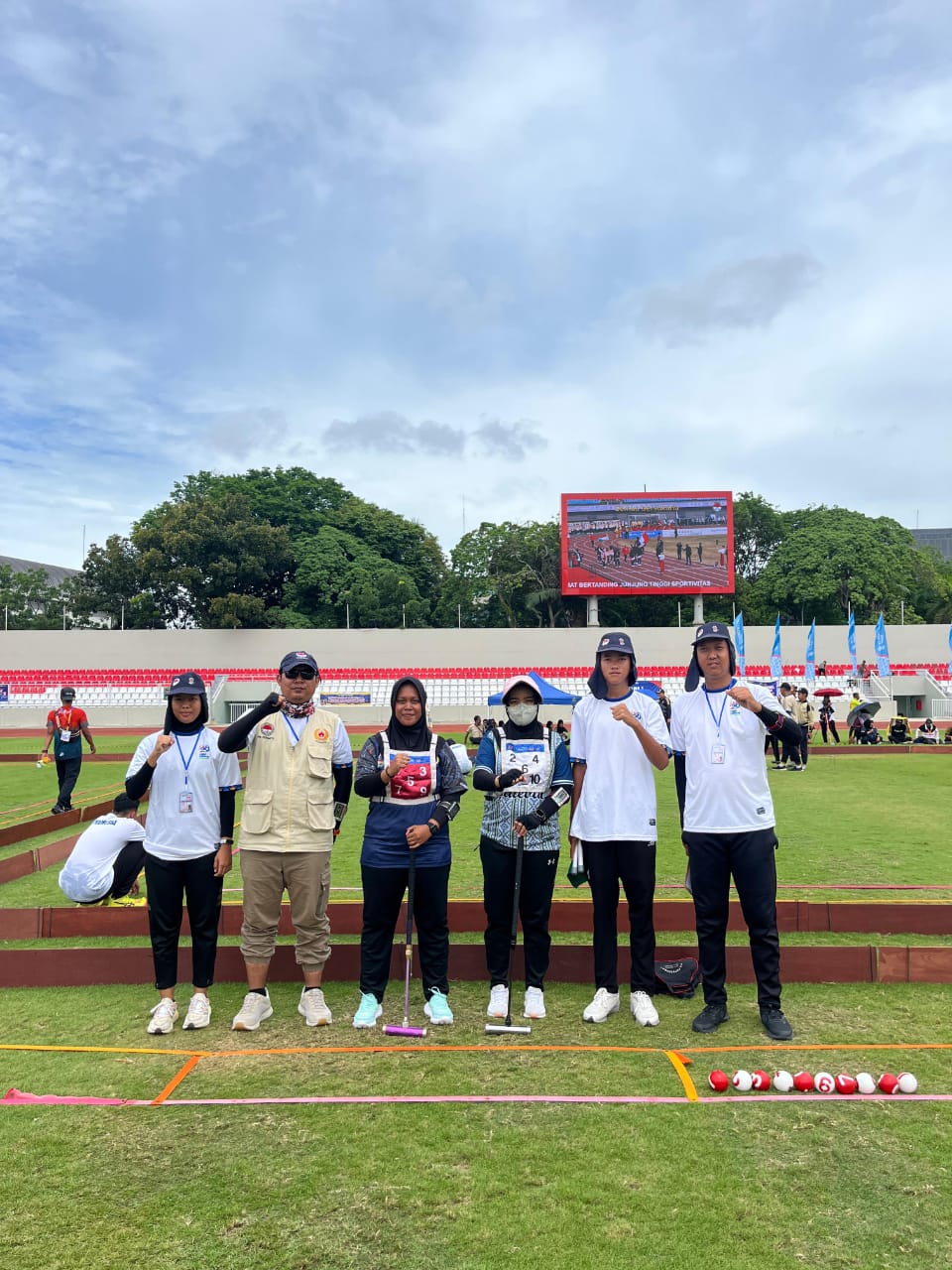 Tunggal Putri Gateball Lampung Melaju ke Delapan Besar Pornas Korpri XVII Palembang